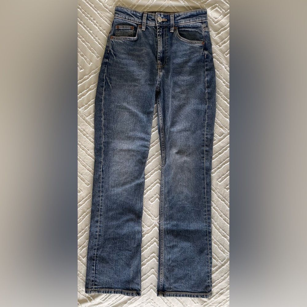 Zara Classic Blue Straight Leg Denim